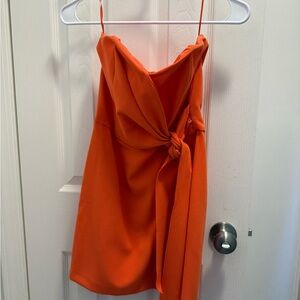Vibrant Orange Knot Dress